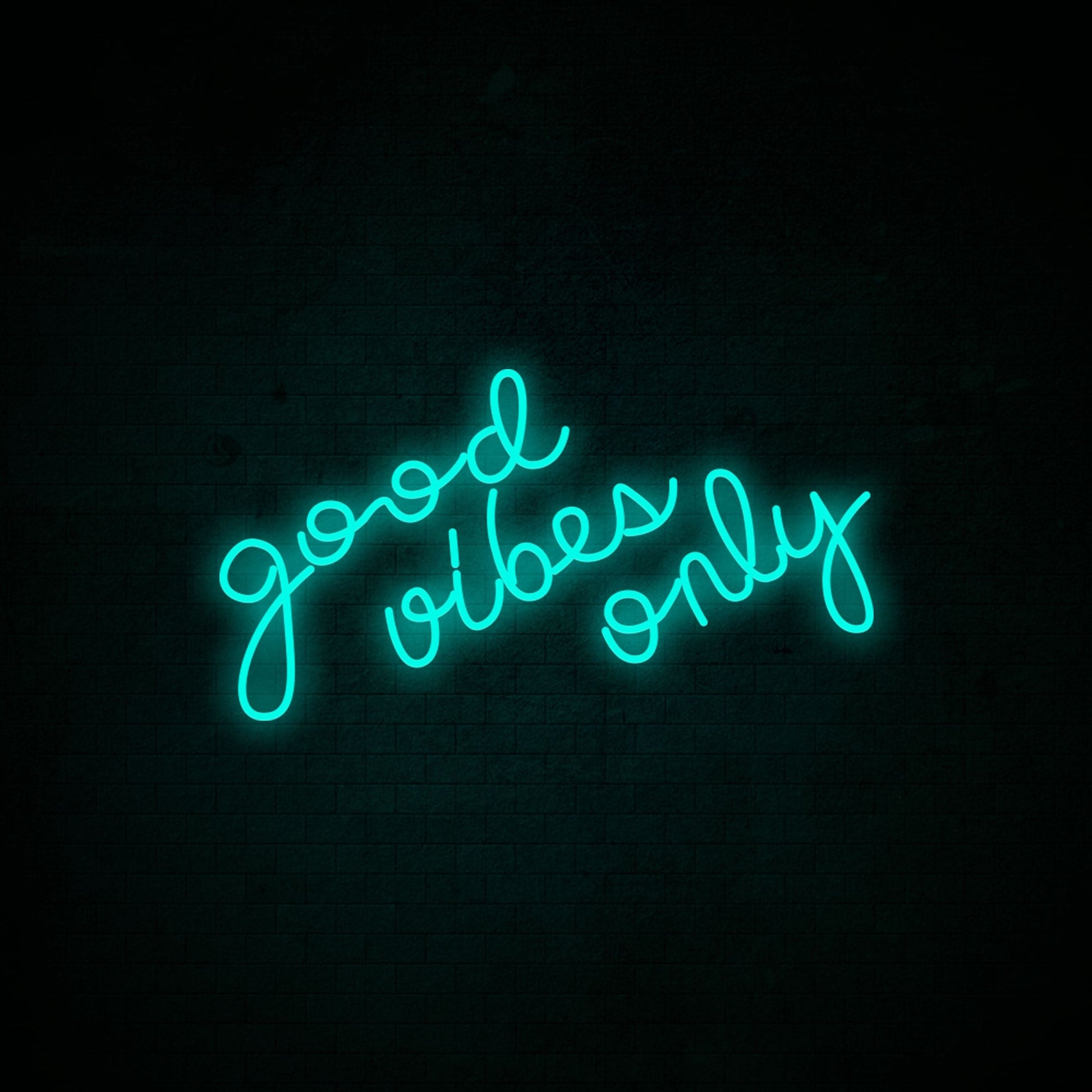 Good Vibes Only LED Neon Sign in Dark Blue