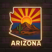 Grand Canyon State - Arizona Mountain Vista Neon Sign - MEON NEON