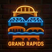 Grand Rapids Bridges LED Neon Sign