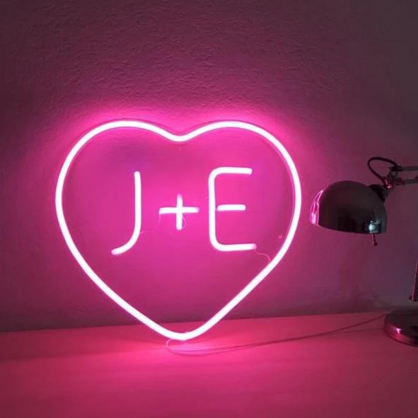 Heart Sign with Initials | LED Neon Sign image 4