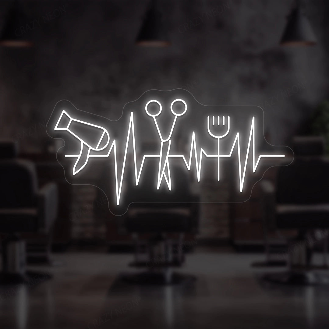 Heartbeat Hair Salon Neon Sign image 8