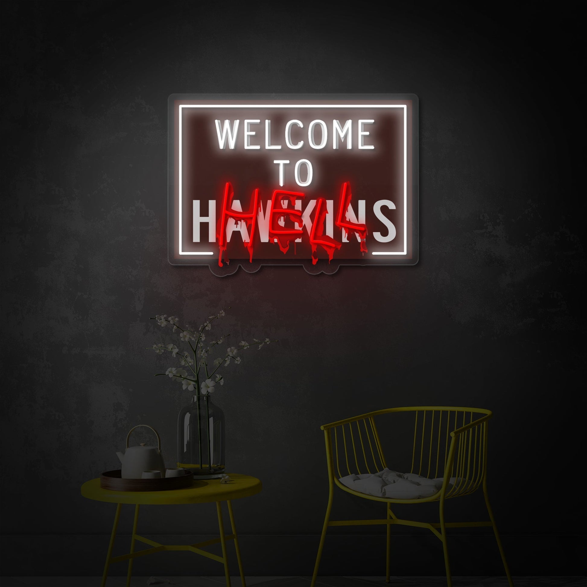Hell Welcome LED Neon Sign | Gothic Wall Art - MEON NEON