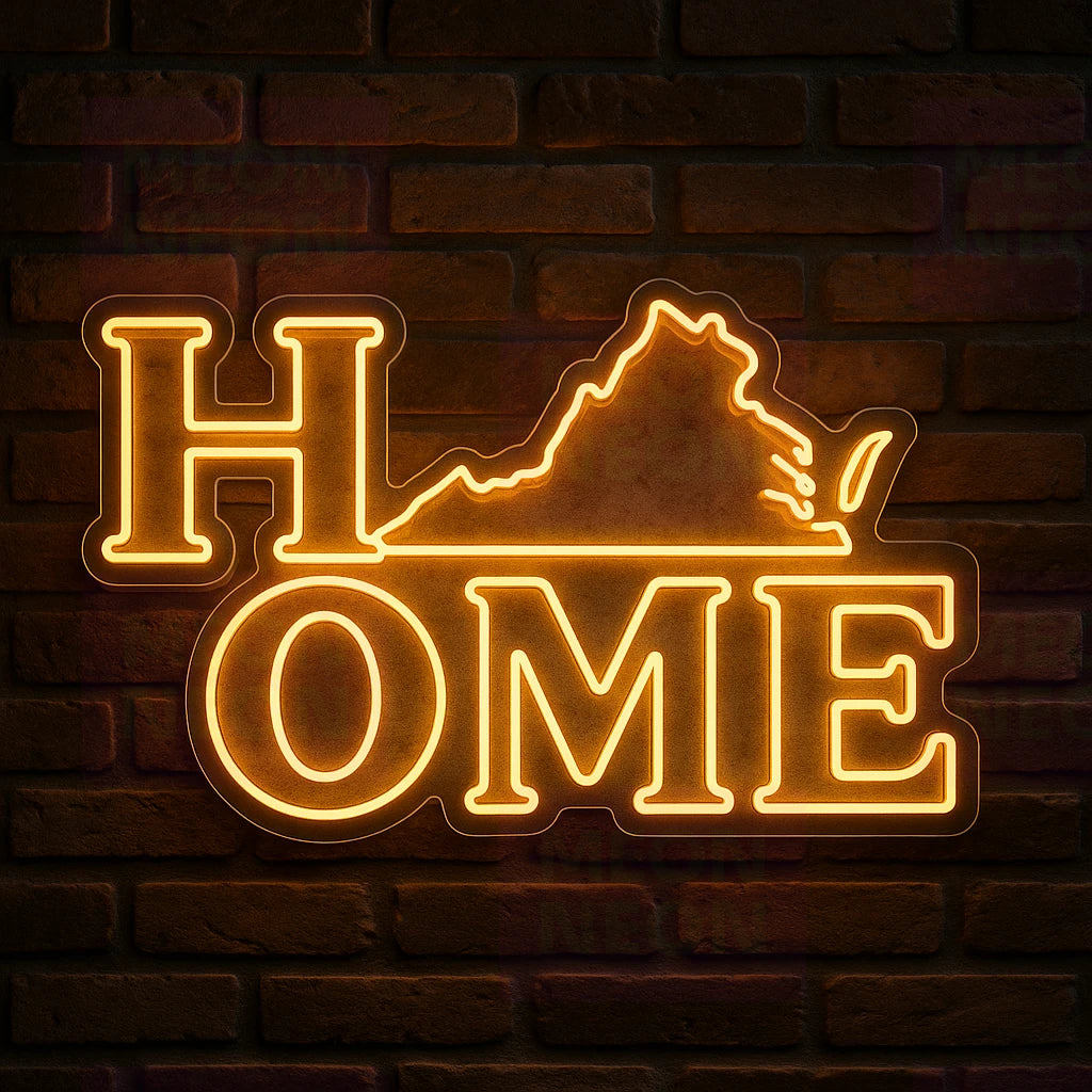Home Sweet Virginia LED Neon Sign