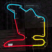 Hungaroring Circuit LED Neon Light Strip Sign Acrylic Body Car Logo Color Temperature Rating - LED Neon Sign