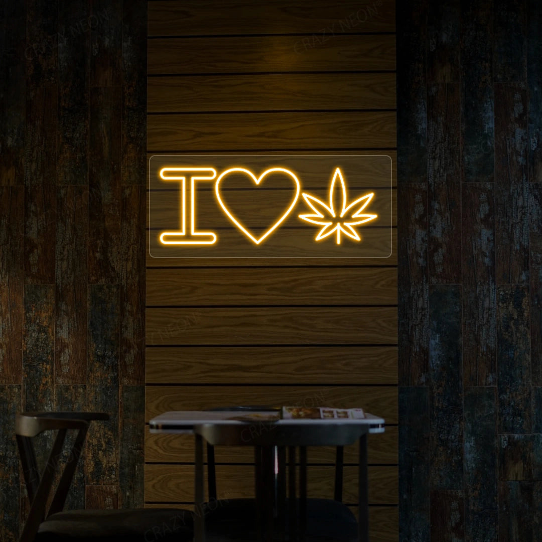 I Love Weed Neon Sign image 6