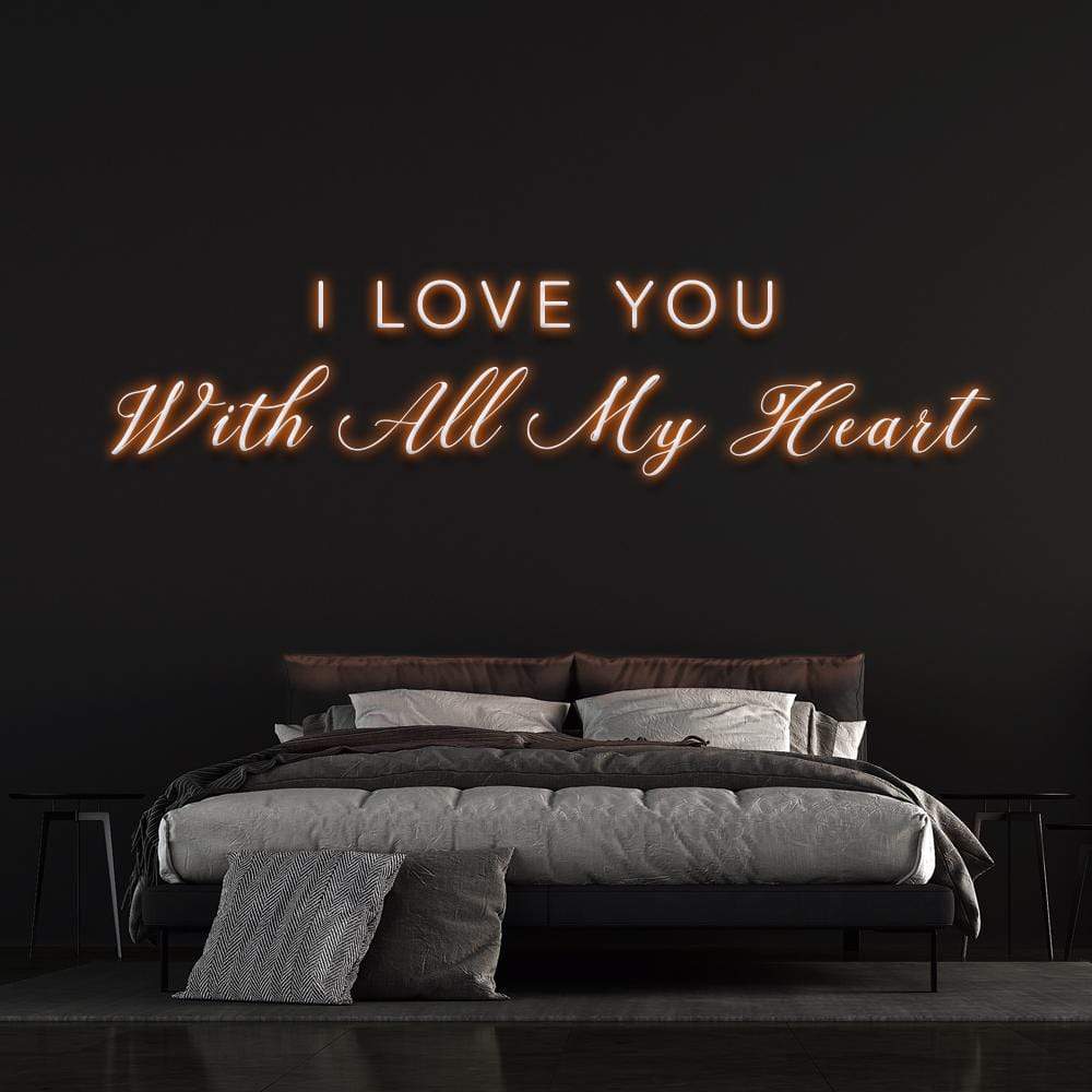 'I Love You With All My Heart' Neon Sign image 2