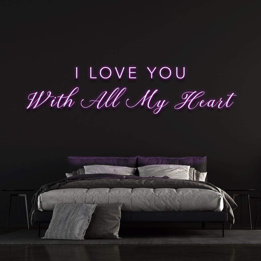'I Love You With All My Heart' Neon Sign image 3