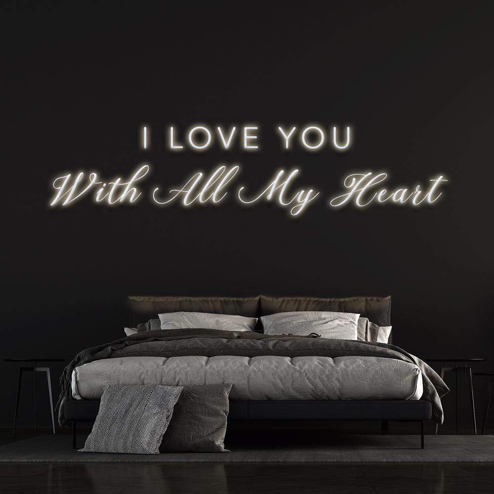 'I Love You With All My Heart' Neon Sign image 5