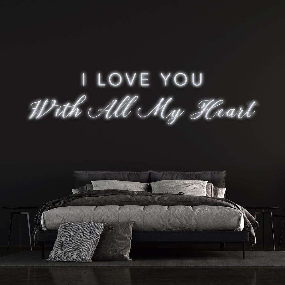 'I Love You With All My Heart' Neon Sign image 6