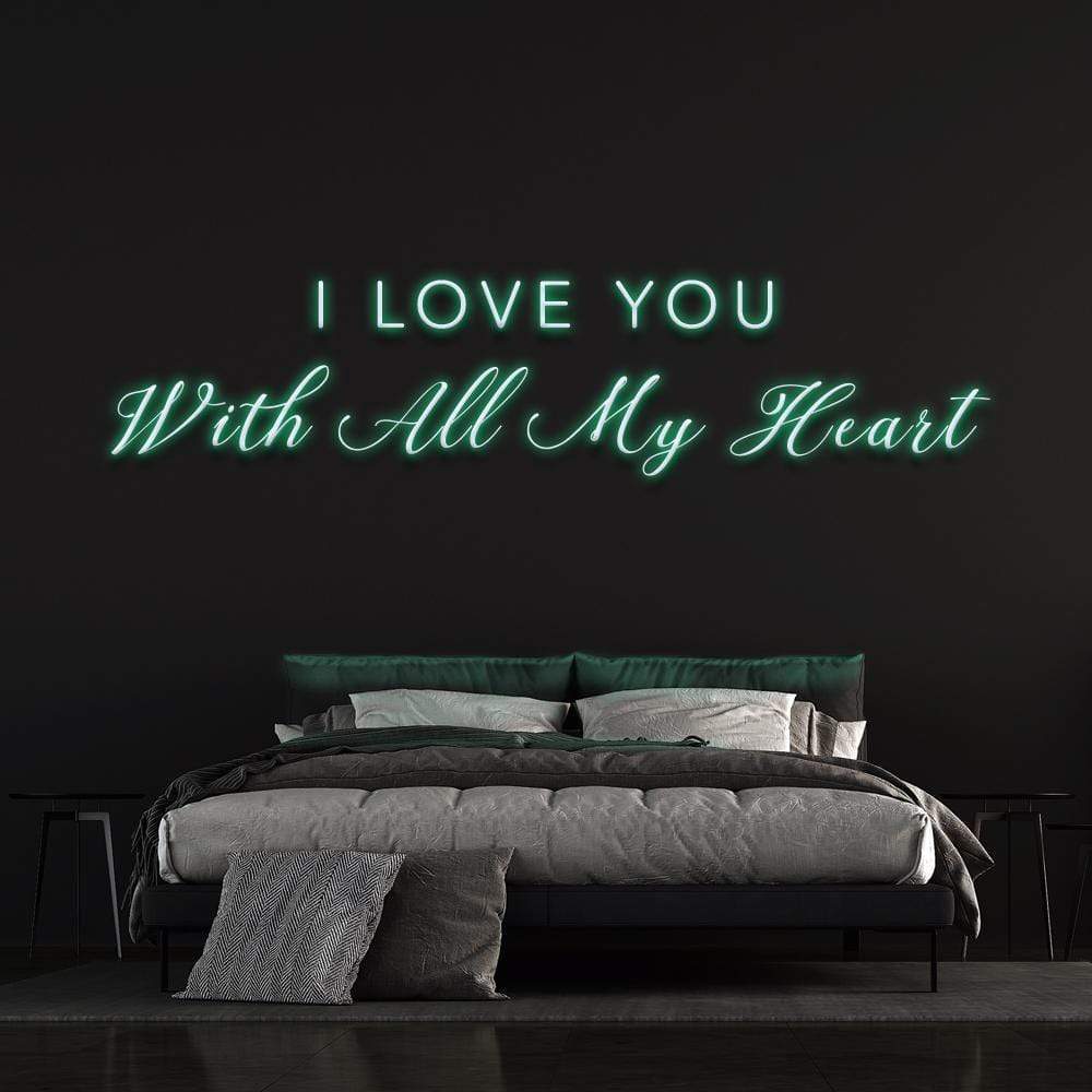'I Love You With All My Heart' Neon Sign image 9
