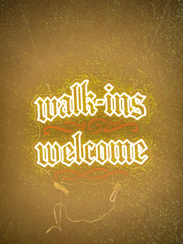 Walk-ins Welcome Tattoo Sign
