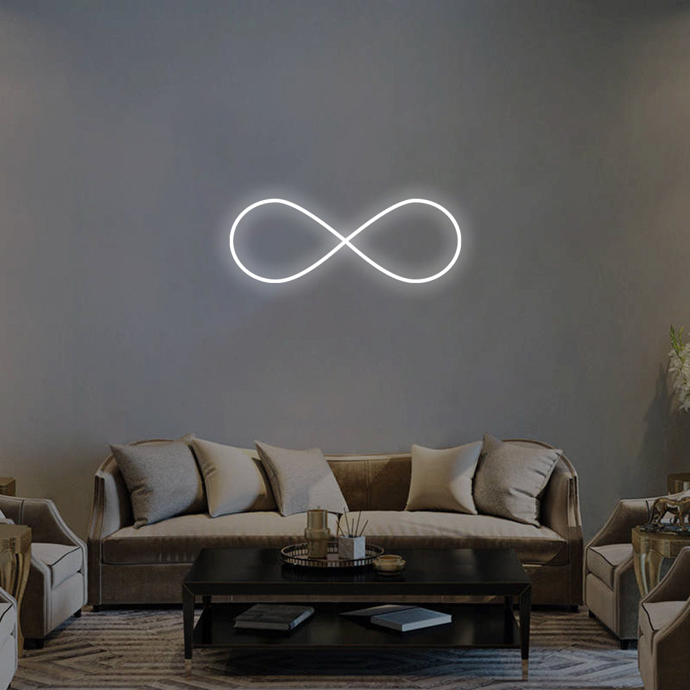 Infinity Symbol LED Neon Sign in Cool White
