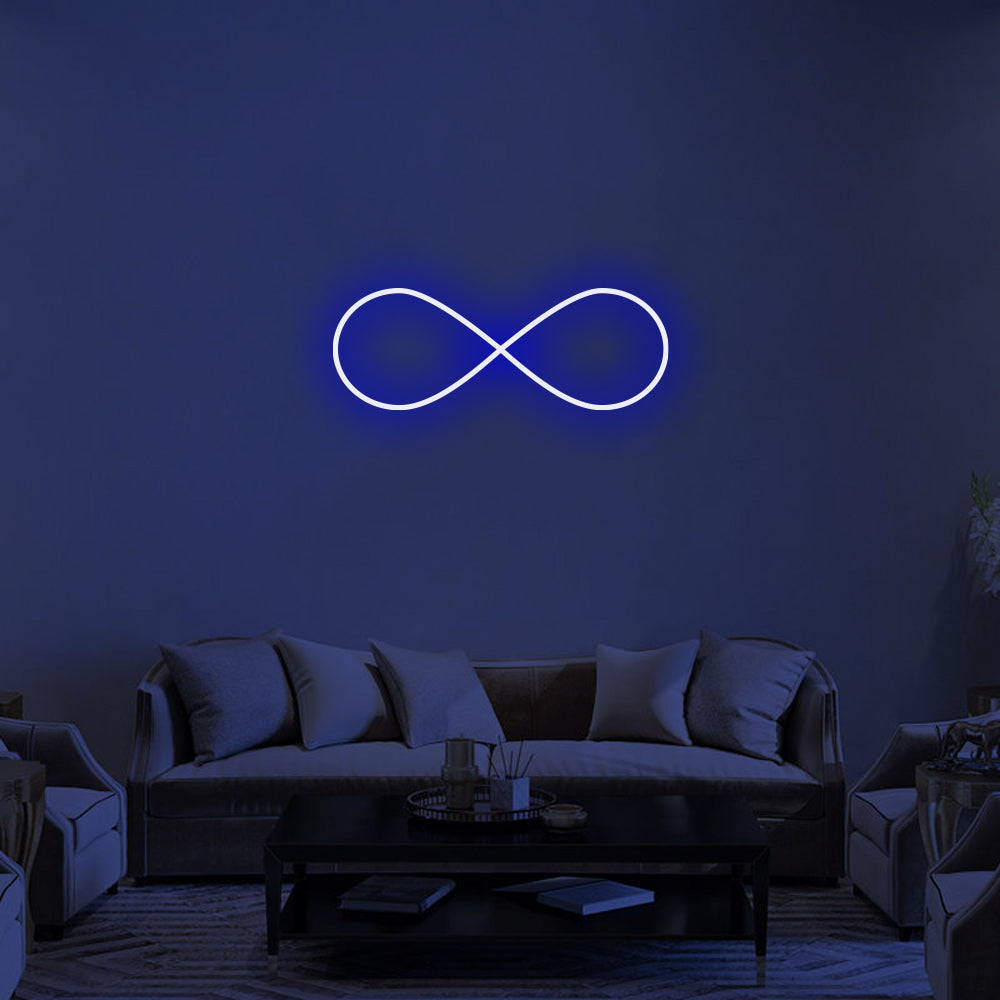Infinity Symbol LED Neon Sign in Blue
