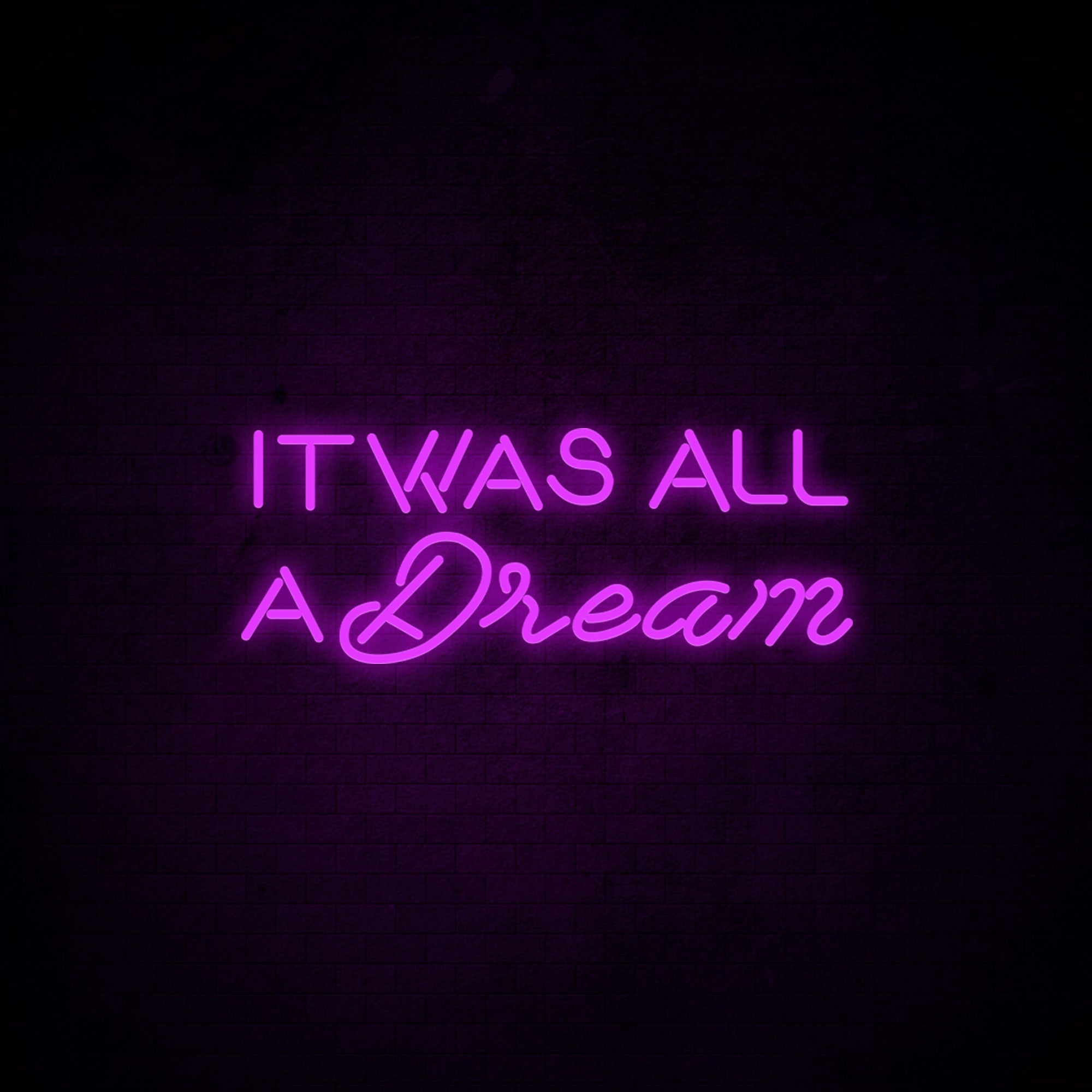 It Was All a Dream LED Neon Sign (Style 2) in Red