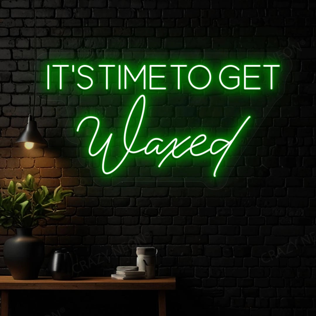 It‘s Time to get Waxed Neon sign image 4