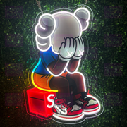 KAWS Seated Figure LED Neon Sign | Street Art Decor - MEON NEON