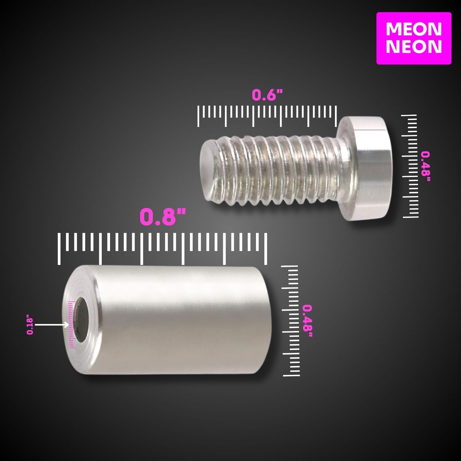 LED Neon Sign Wall Mounting Kit - Complete Hardware Set - MEON NEON