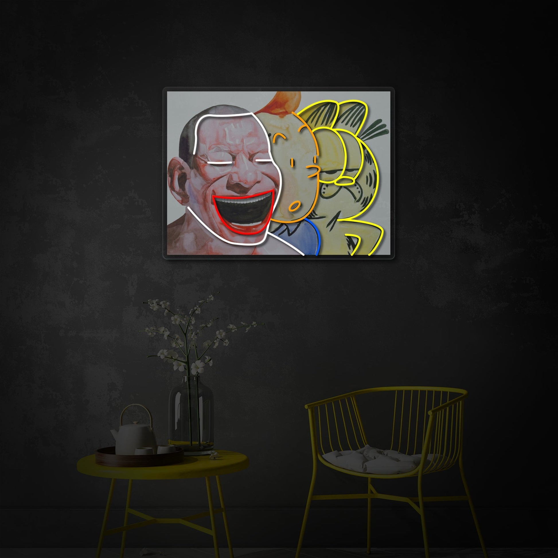 Laughing Man LED Neon Sign | Pop Art Wall Decor - MEON NEON