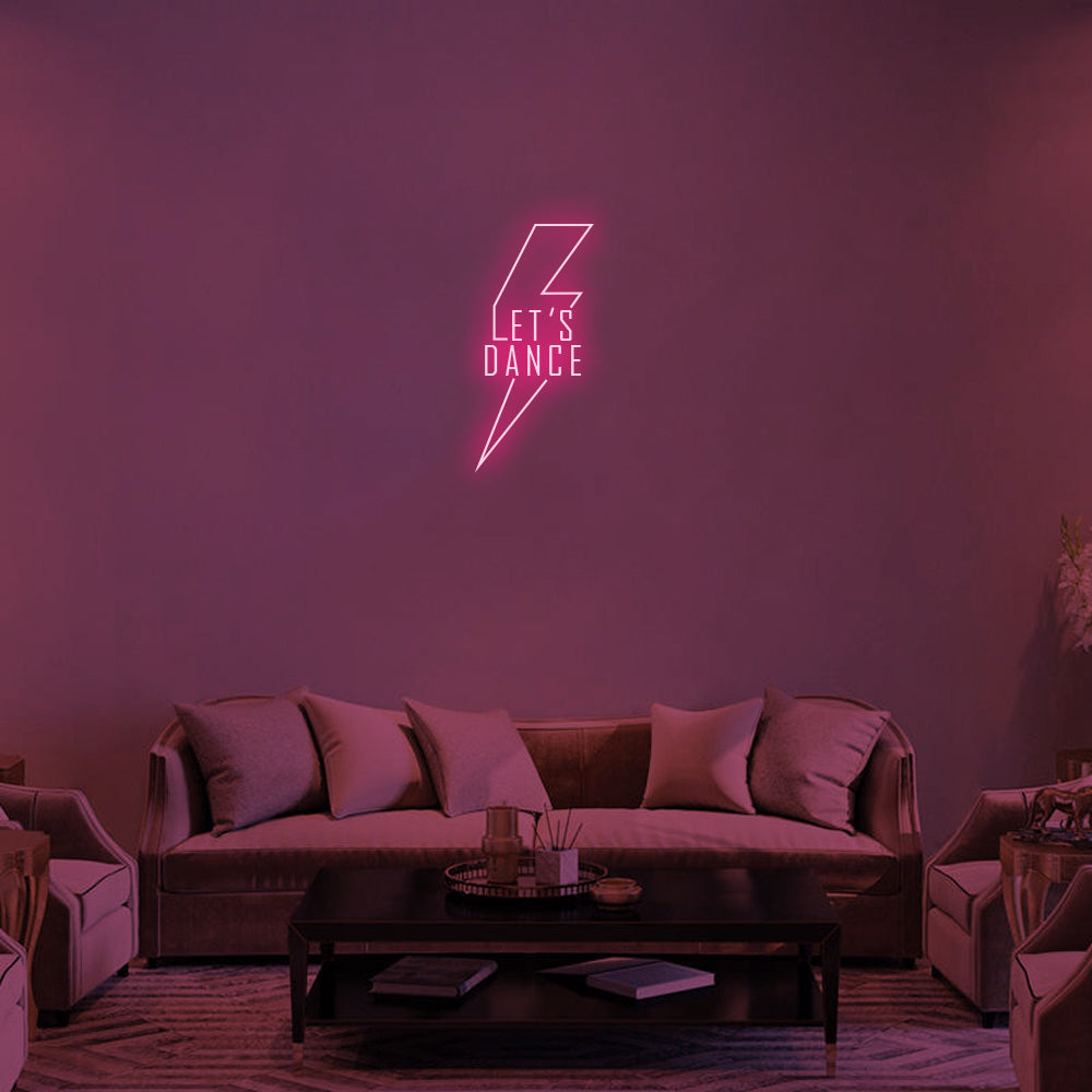 Let's Dance LED Neon Sign in Hot Pink