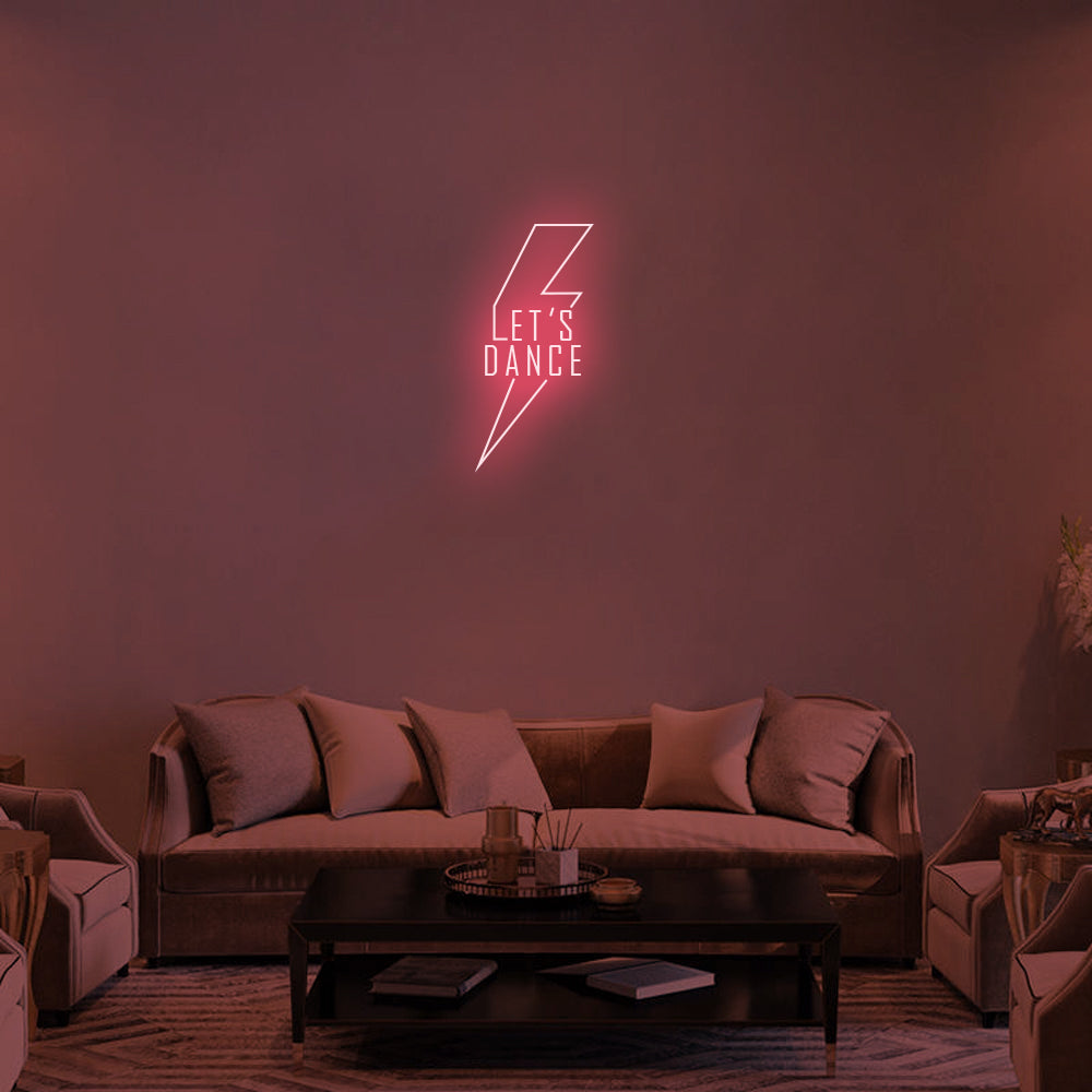 Let's Dance LED Neon Sign in Light Pink