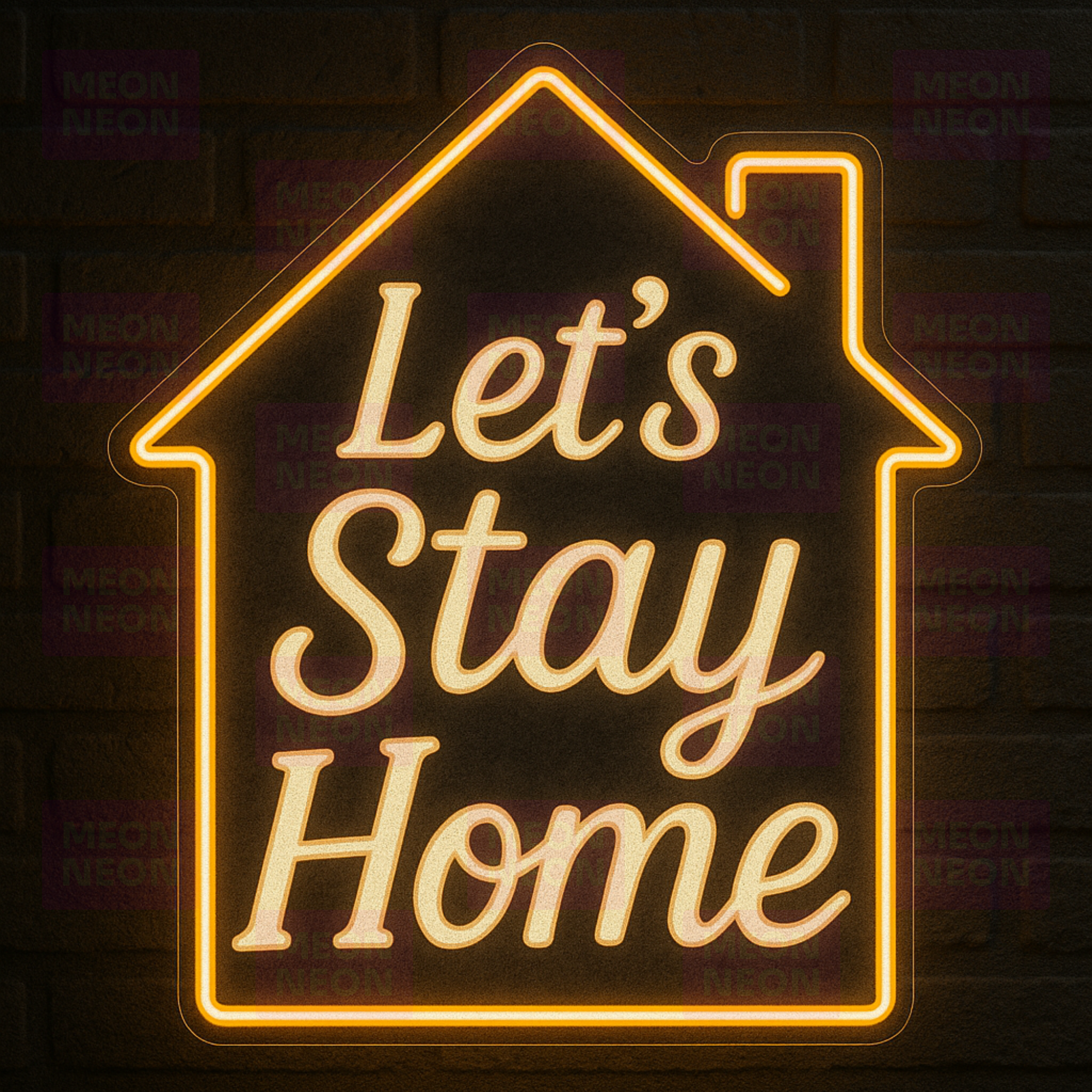 Let's Stay Home LED Neon Sign