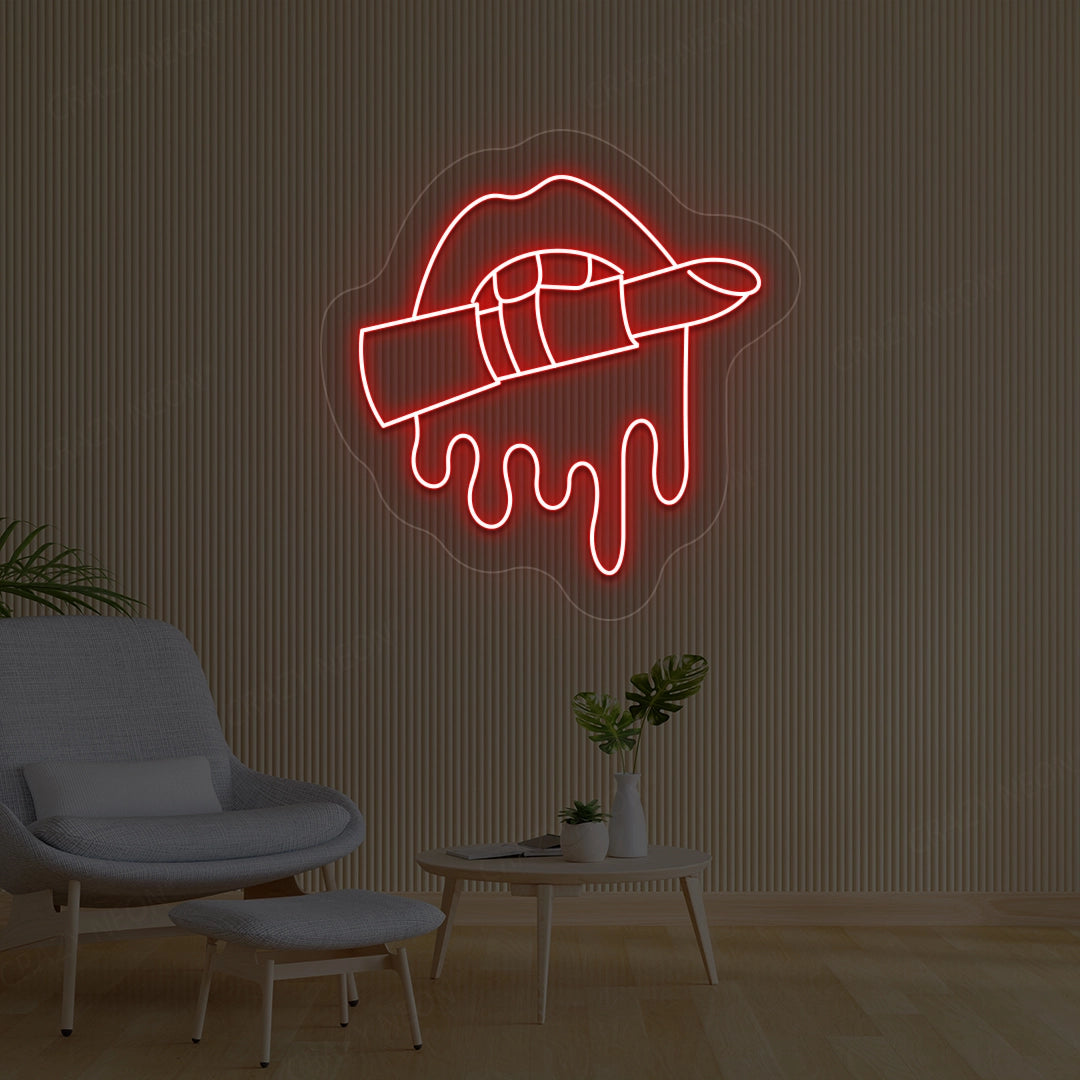 Lipstick Makeup Artist Neon Sign image 0