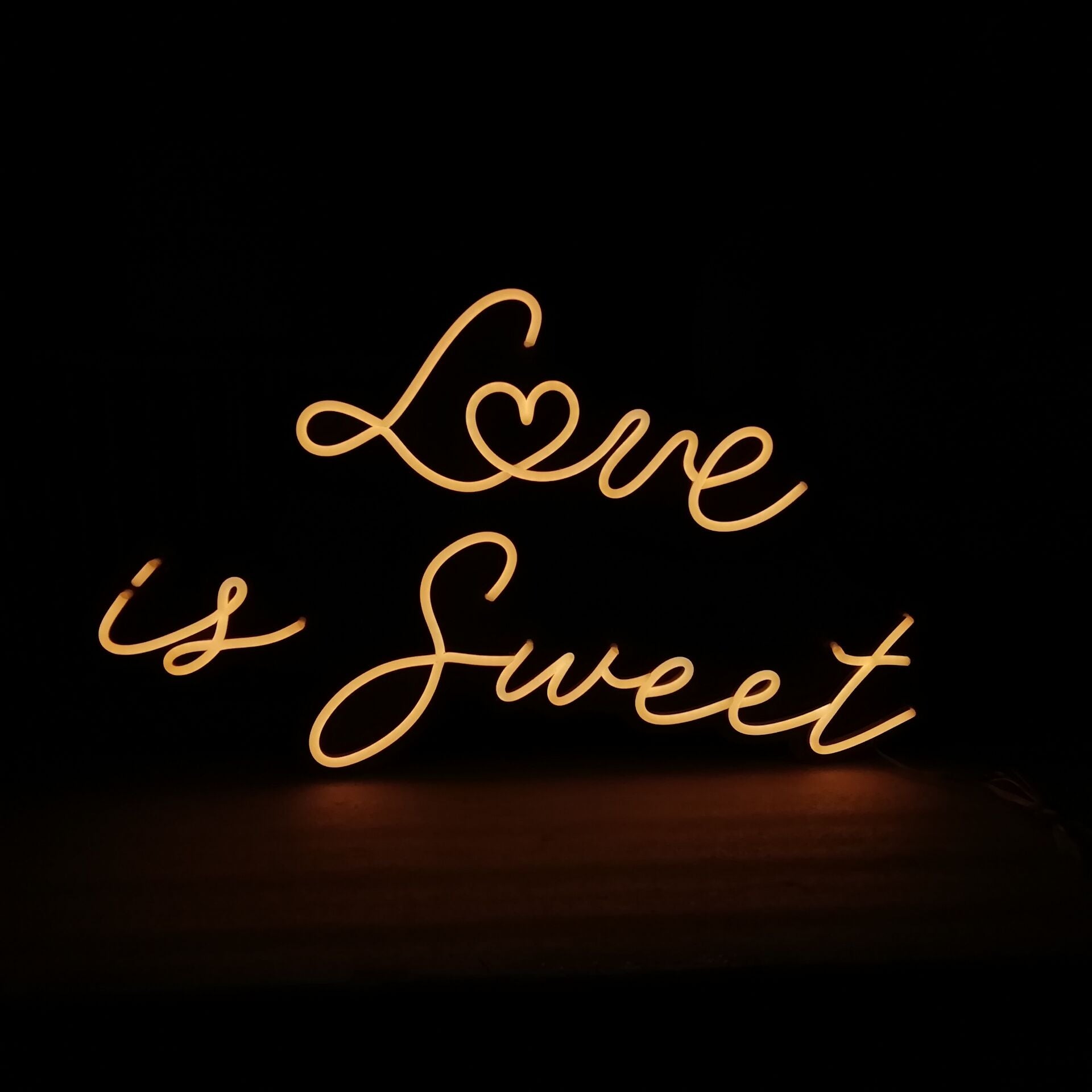 Love Is Sweet LED Neon Sign in Pink