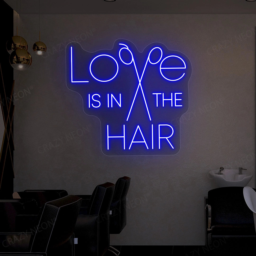 Love is in the hair neon sign image 1