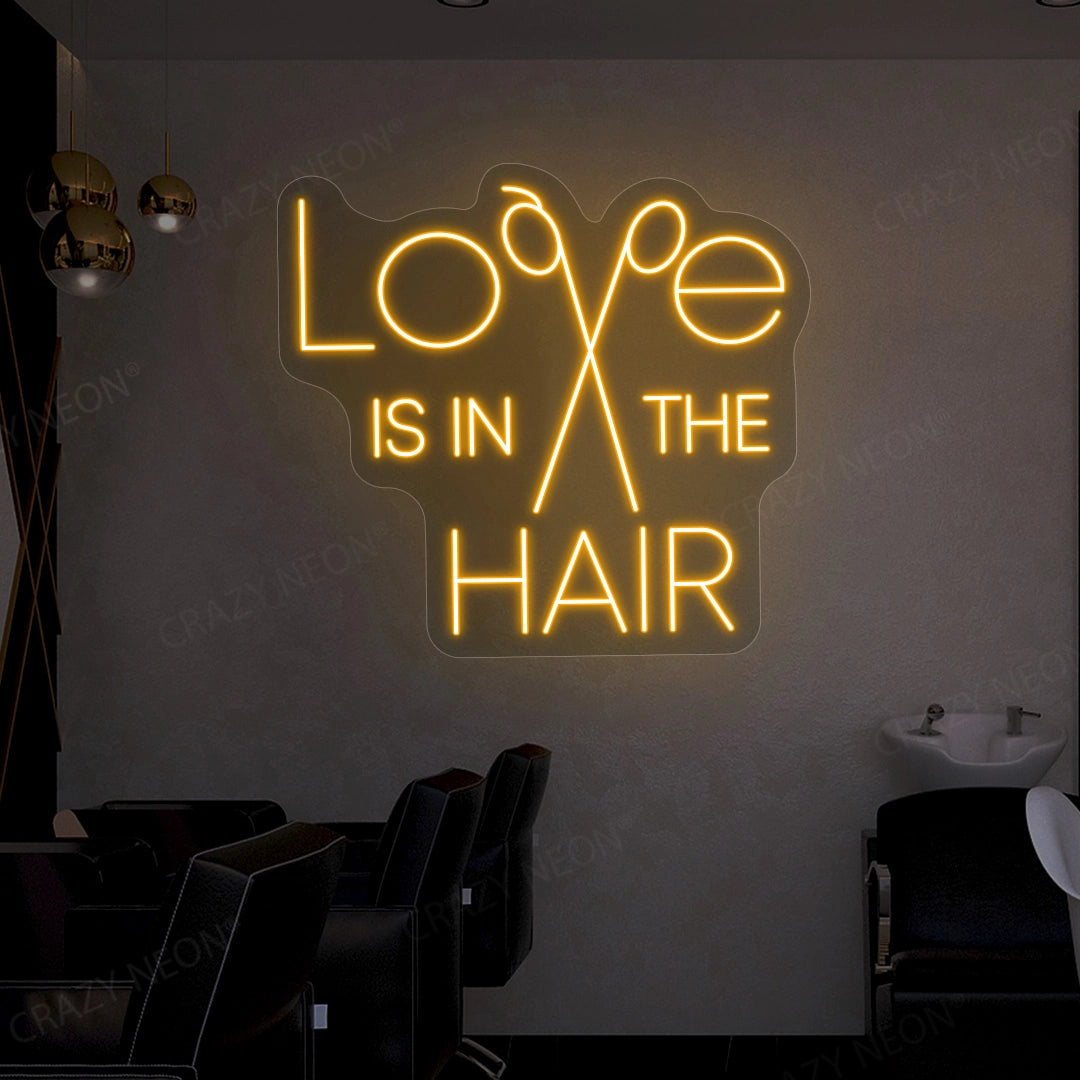 Love is in the hair neon sign image 4