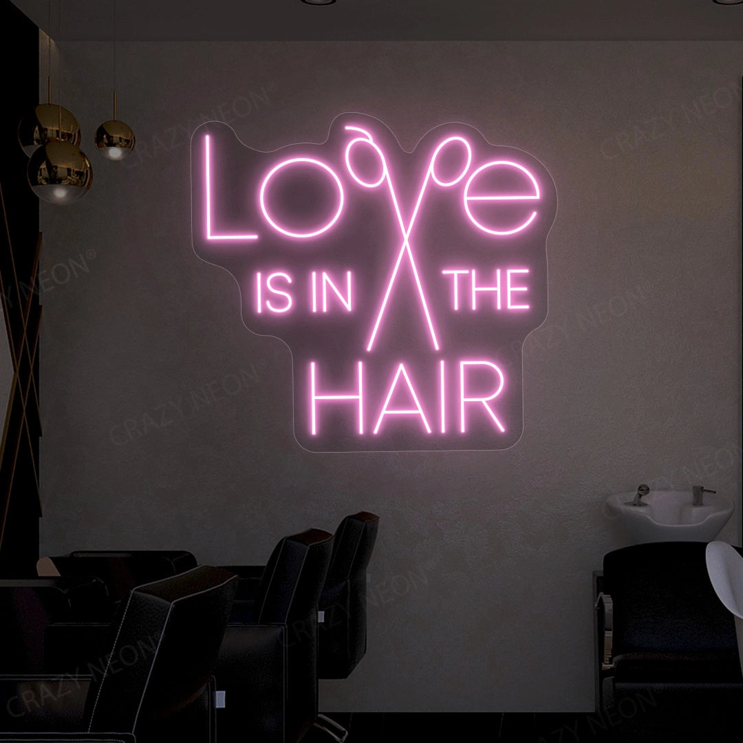Love is in the hair neon sign image 5