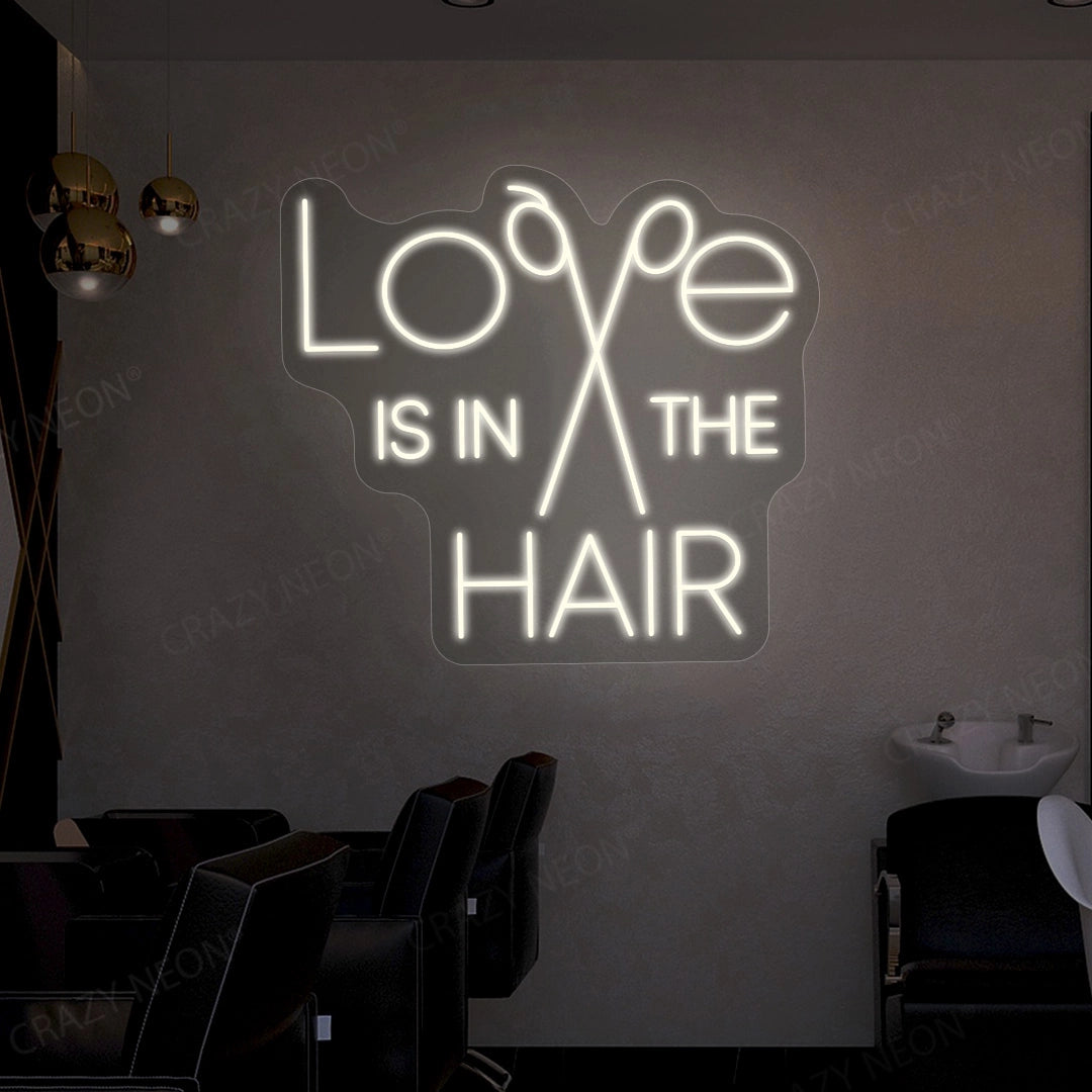 Love is in the hair neon sign image 7