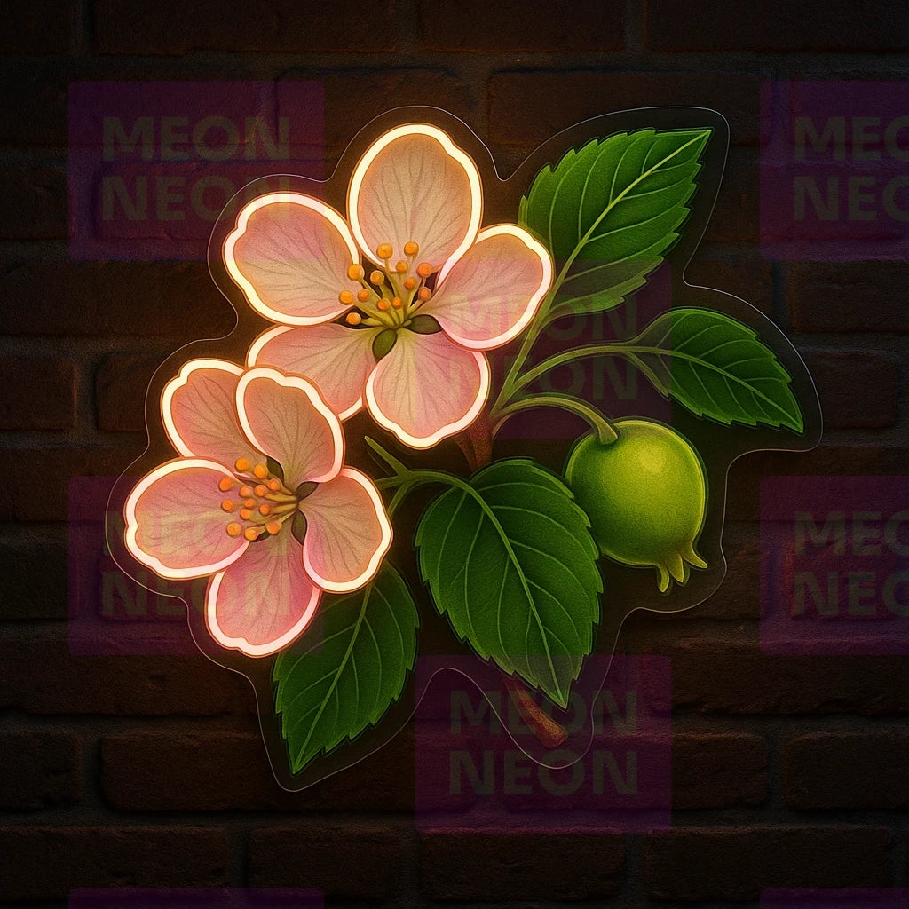 Michigan Apple Blossom LED Neon Sign