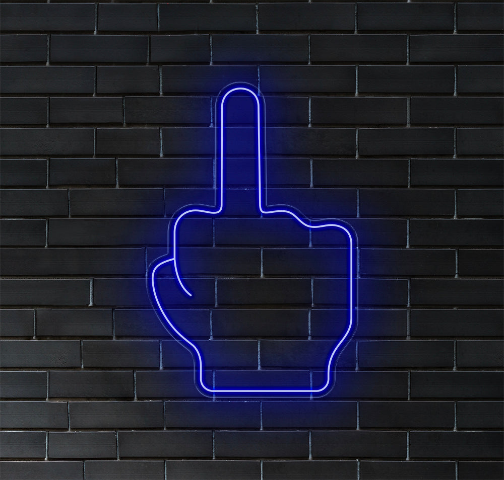 Middle Finger LED Neon Sign! image 1