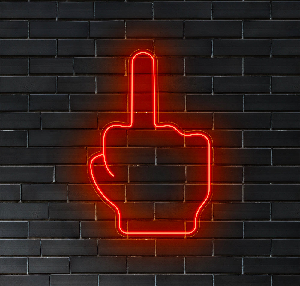 Middle Finger LED Neon Sign! image 2