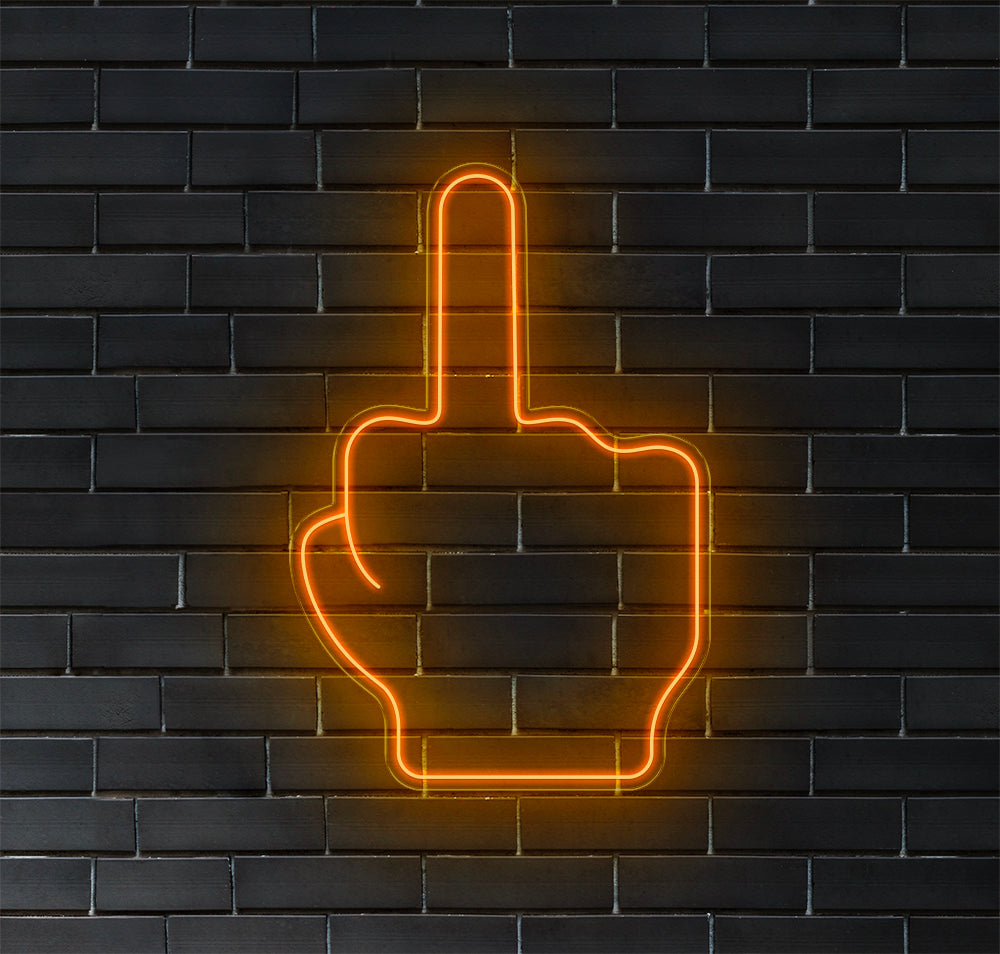Middle Finger LED Neon Sign! image 3