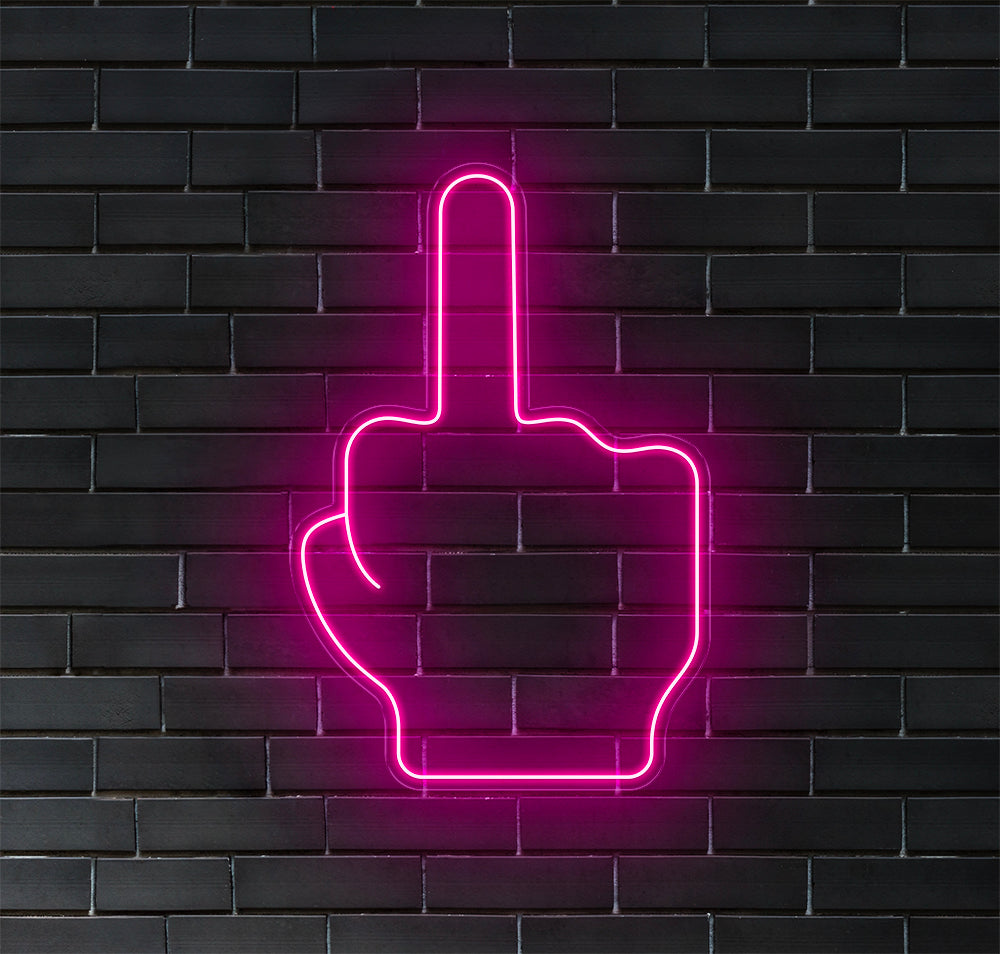 Middle Finger LED Neon Sign! image 4