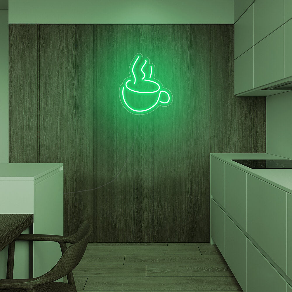 Mini Coffee Cup LED Neon Sign in Blue