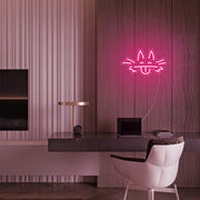 Mini Cute Animal LED Neon Sign in Hot Pink