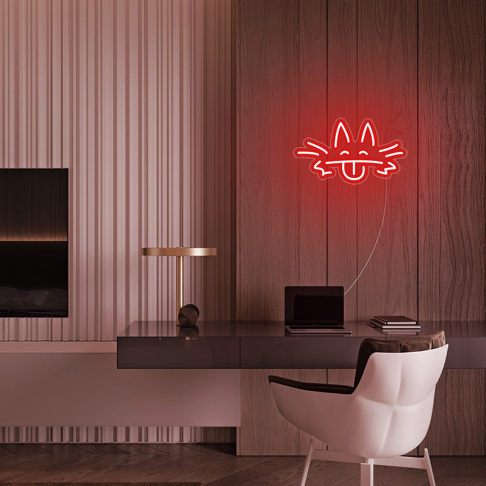 Mini Cute Animal LED Neon Sign in Red