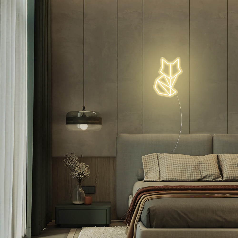 Mini Fox LED Neon Sign in Warm White