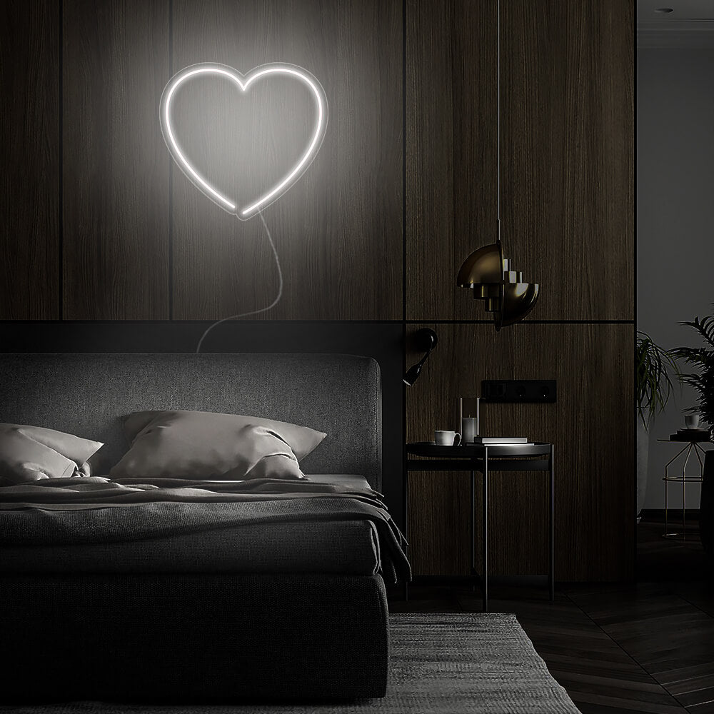Mini Heart LED Neon Sign in Cool White
