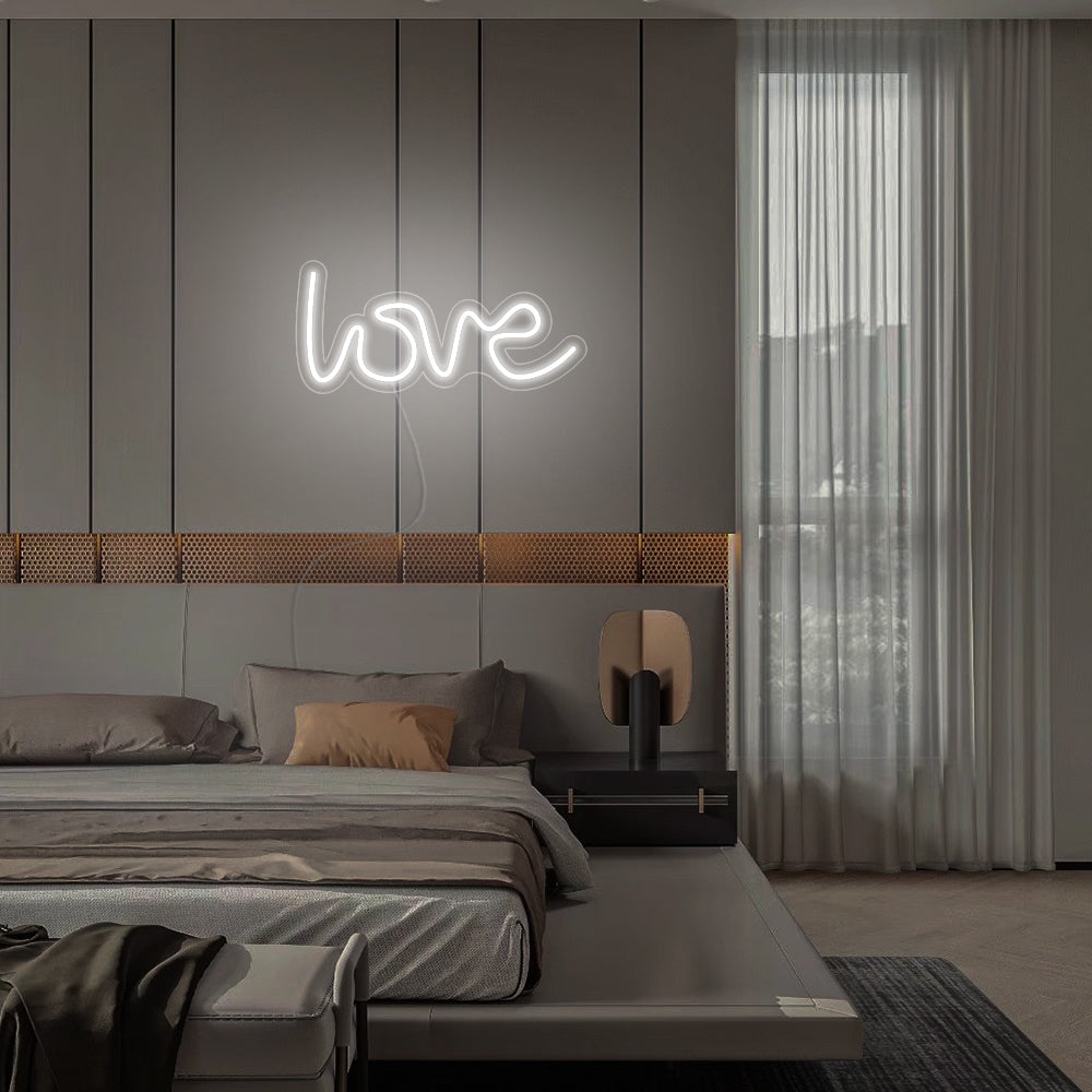 Mini LOVE LED Neon Sign in Cool White