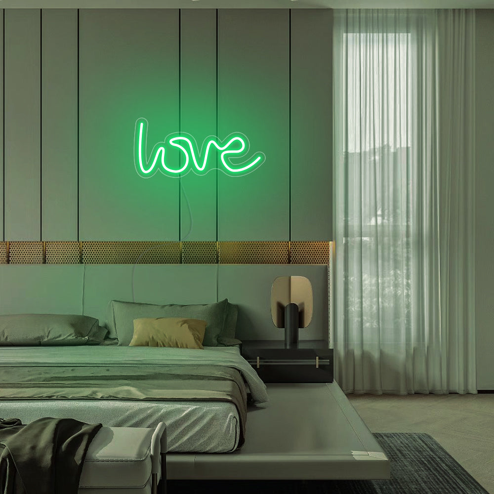 Mini LOVE LED Neon Sign in Yellow