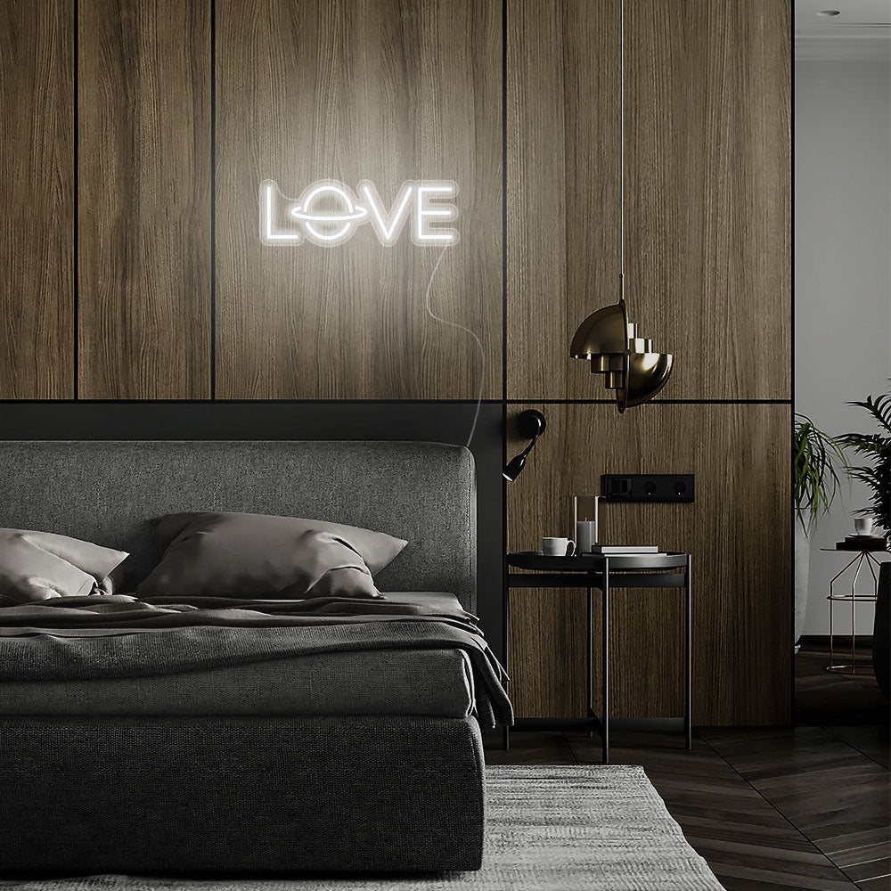 Mini Love Script LED Neon Sign in Cool White