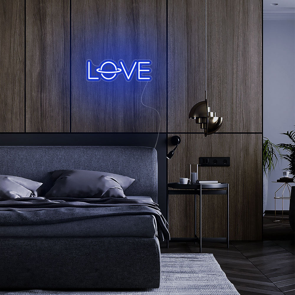 Mini Love Script LED Neon Sign in Yellow