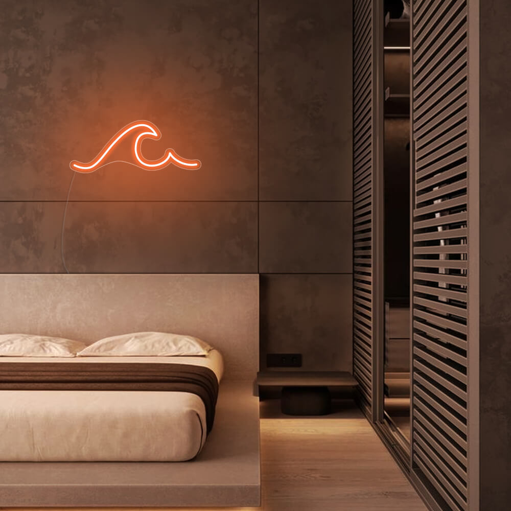 Mini Ocean Waves LED Neon Sign in Yellow