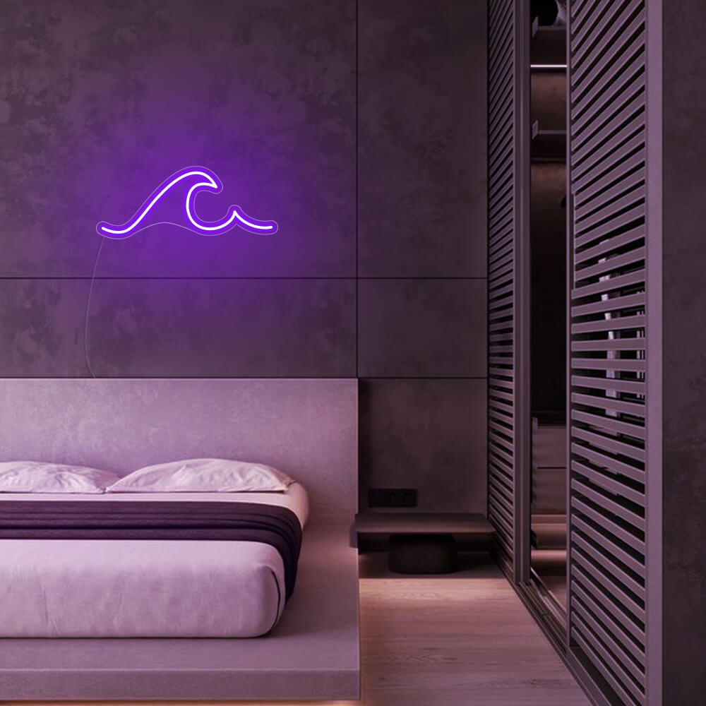 Mini Ocean Waves LED Neon Sign in Green