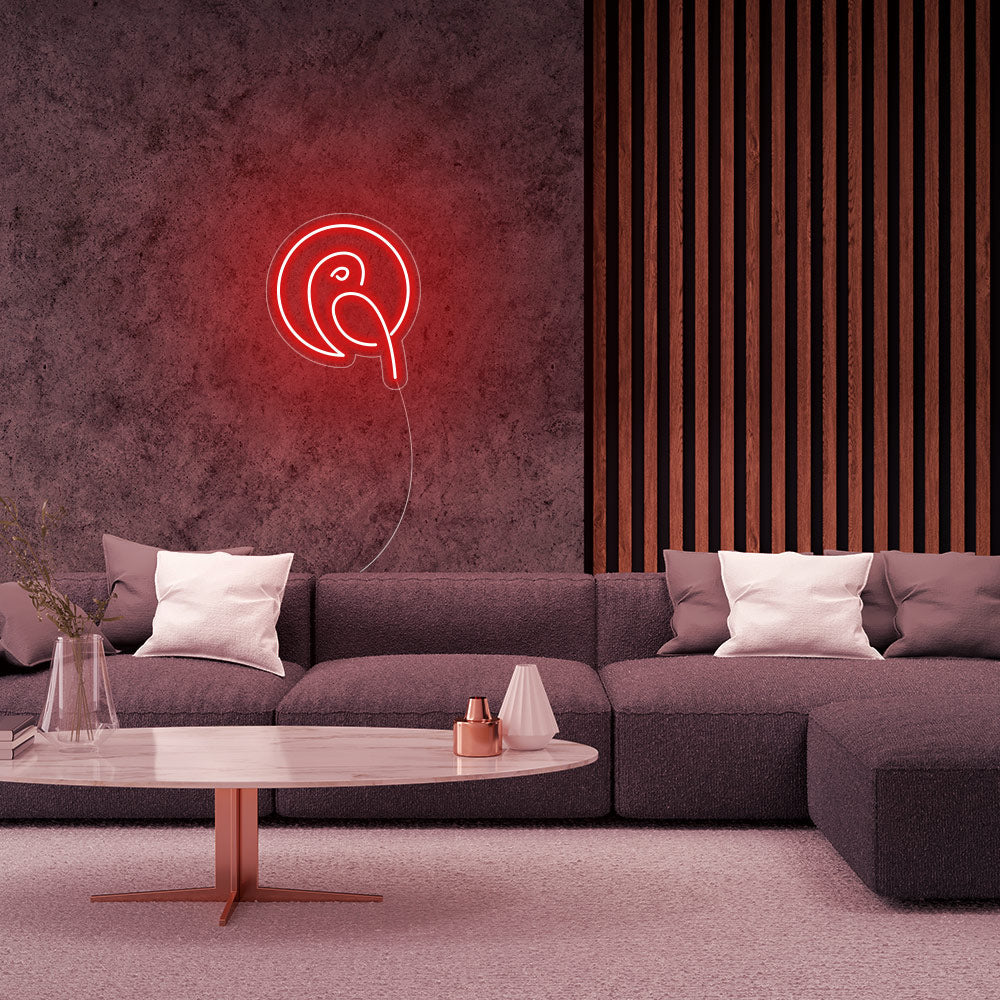 Mini Parrot LED Neon Sign in Red