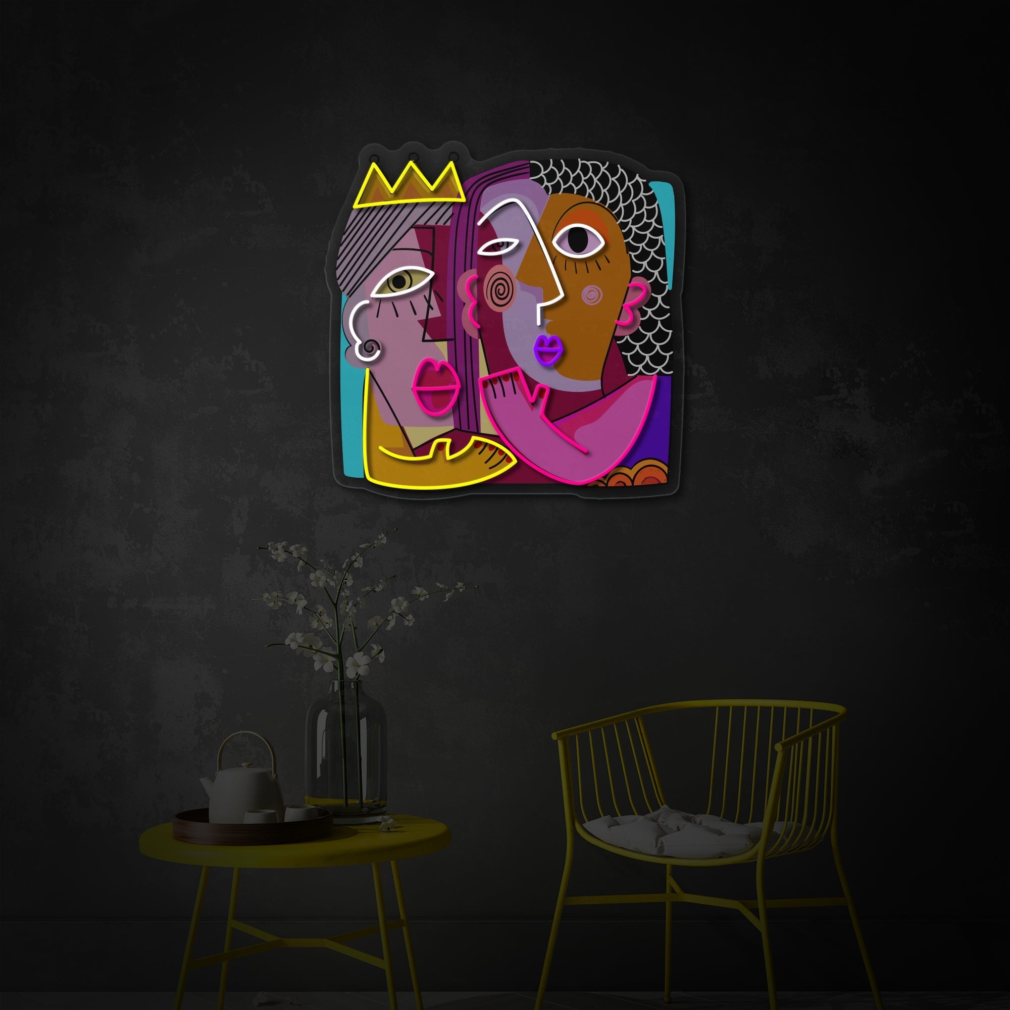 Minimalist Couple LED Neon Sign | Modern Wall Art - MEON NEON