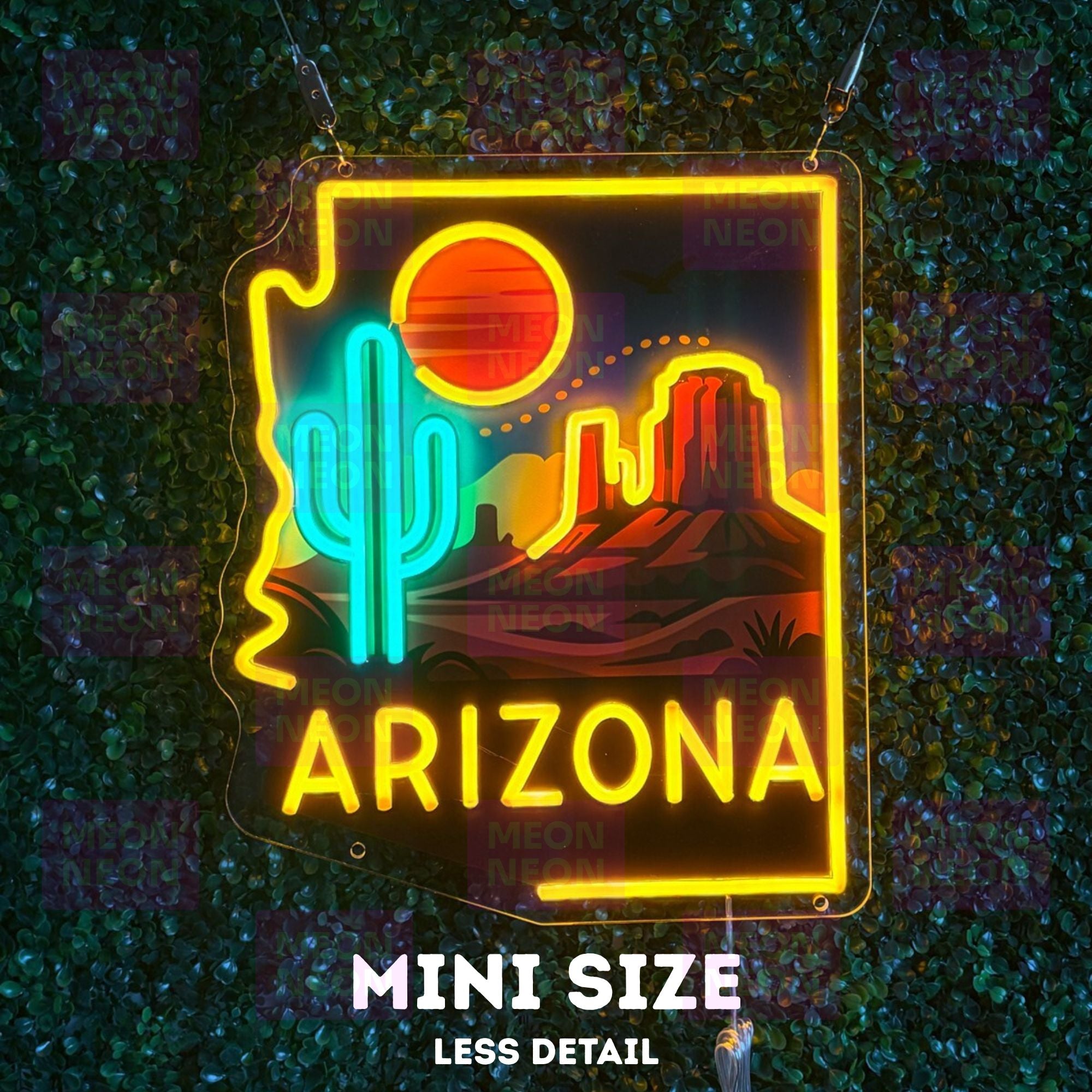 Monument Valley - Arizona Red Rock Mesas Neon Sign - MEON NEON